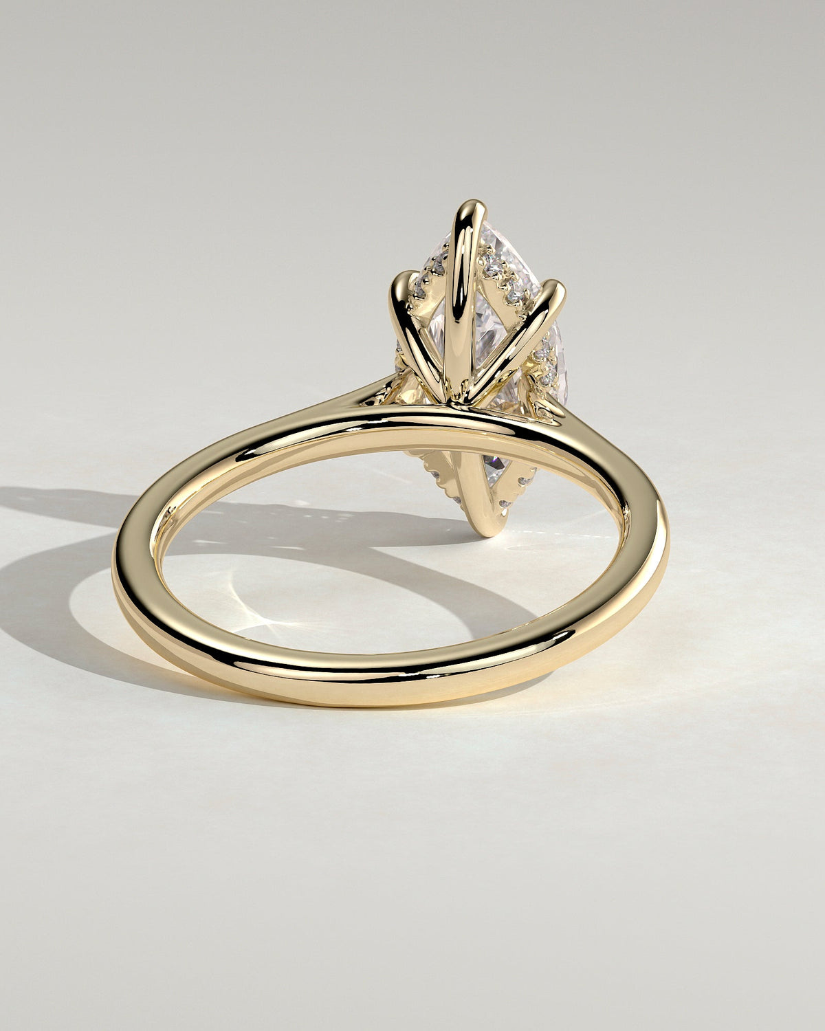 Marquise Hidden Halo Lab Grown Diamond Engagement Ring