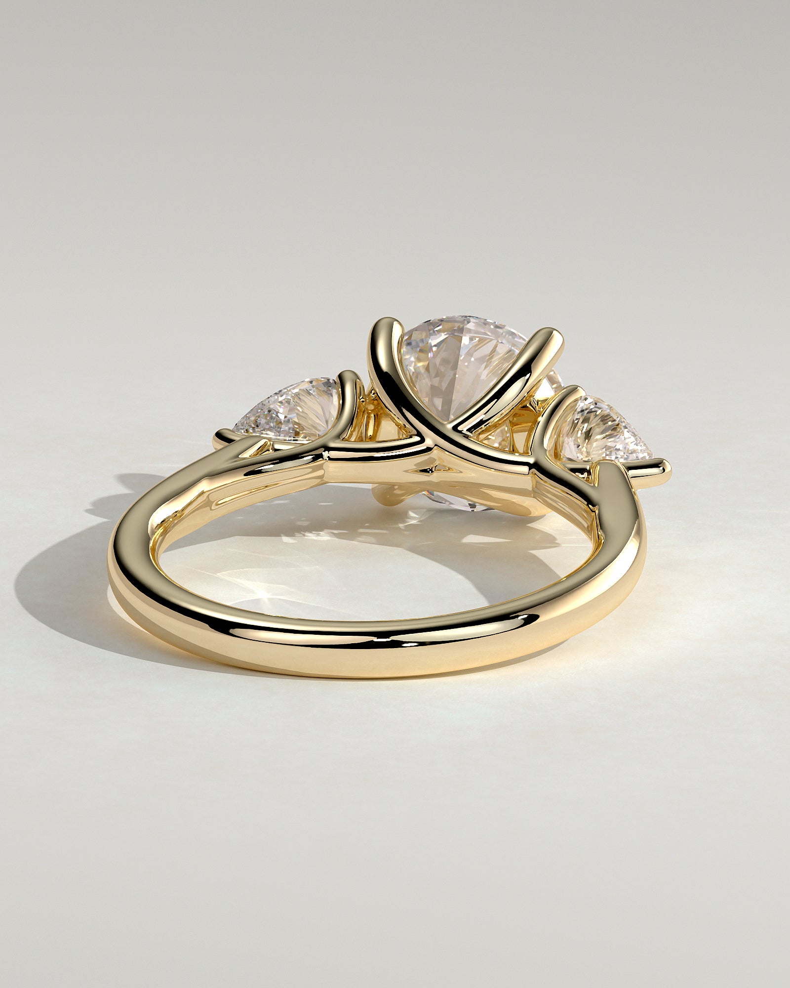 Round Three Stones Lab Grown Diamond Engagement Ring
