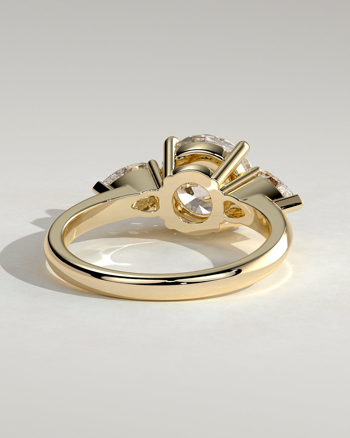 Round Three Stones Lab Grown Diamond Engagement Ring