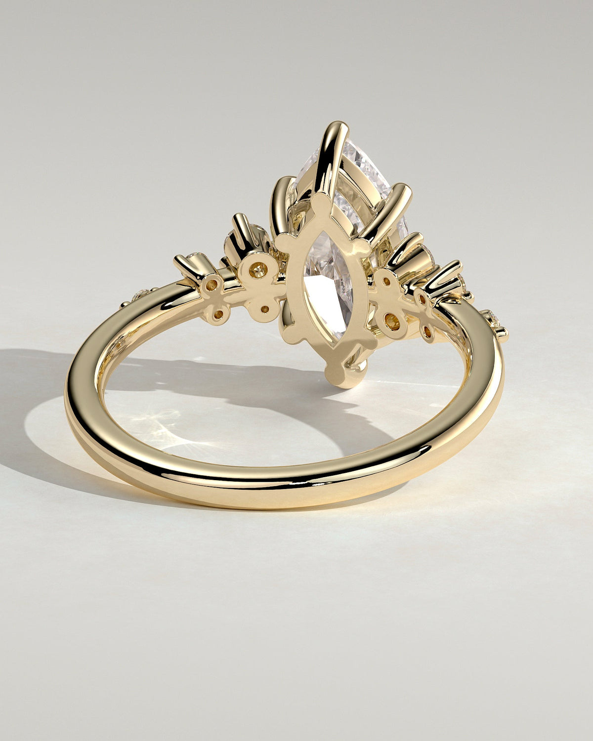 Marquise Cluster Lab Grown Diamond Engagement Ring