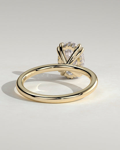 Oval Hidden Halo Lab Grown Diamond Engagement Ring