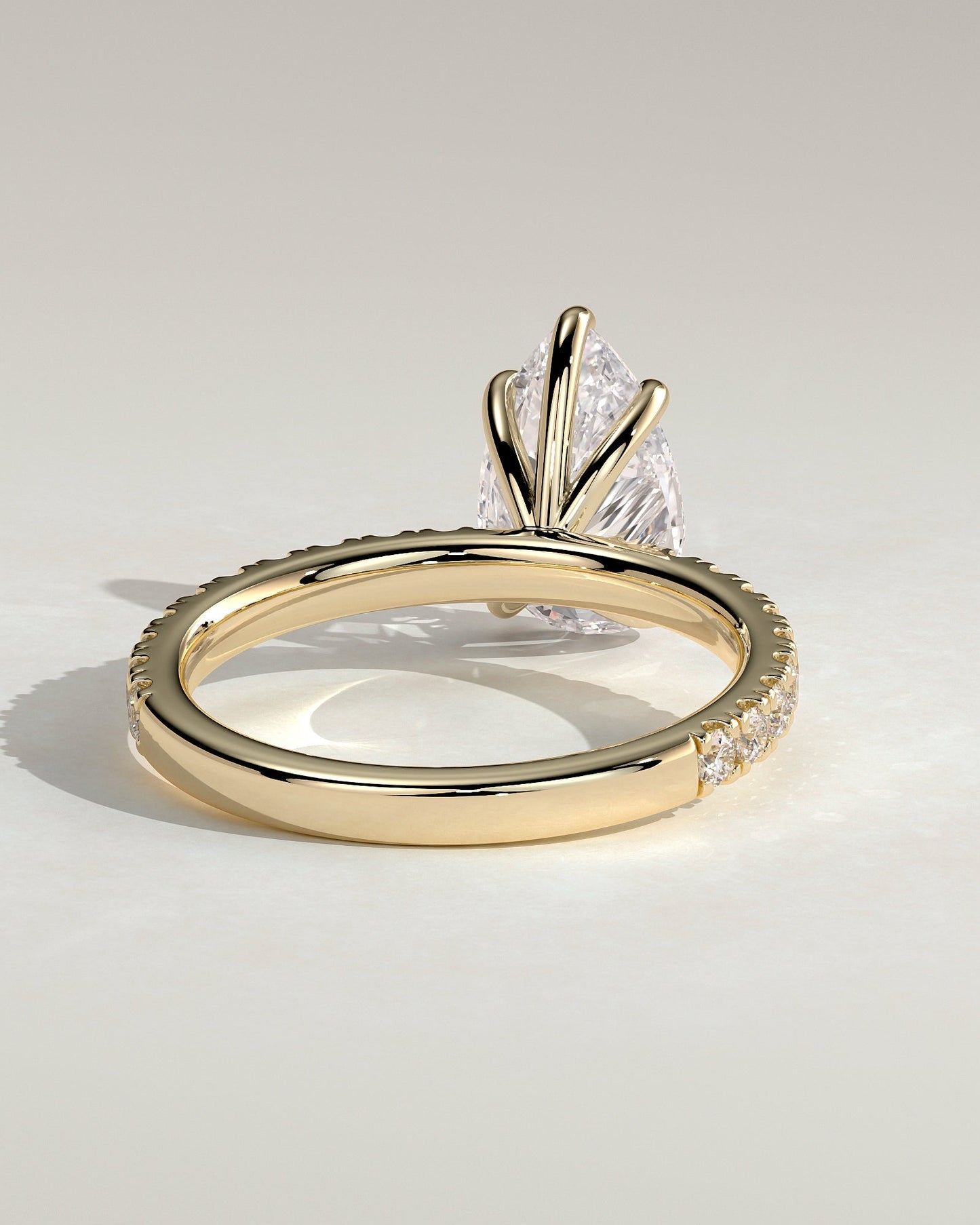 Pear Pave Lab Grown Diamond Engagement Ring
