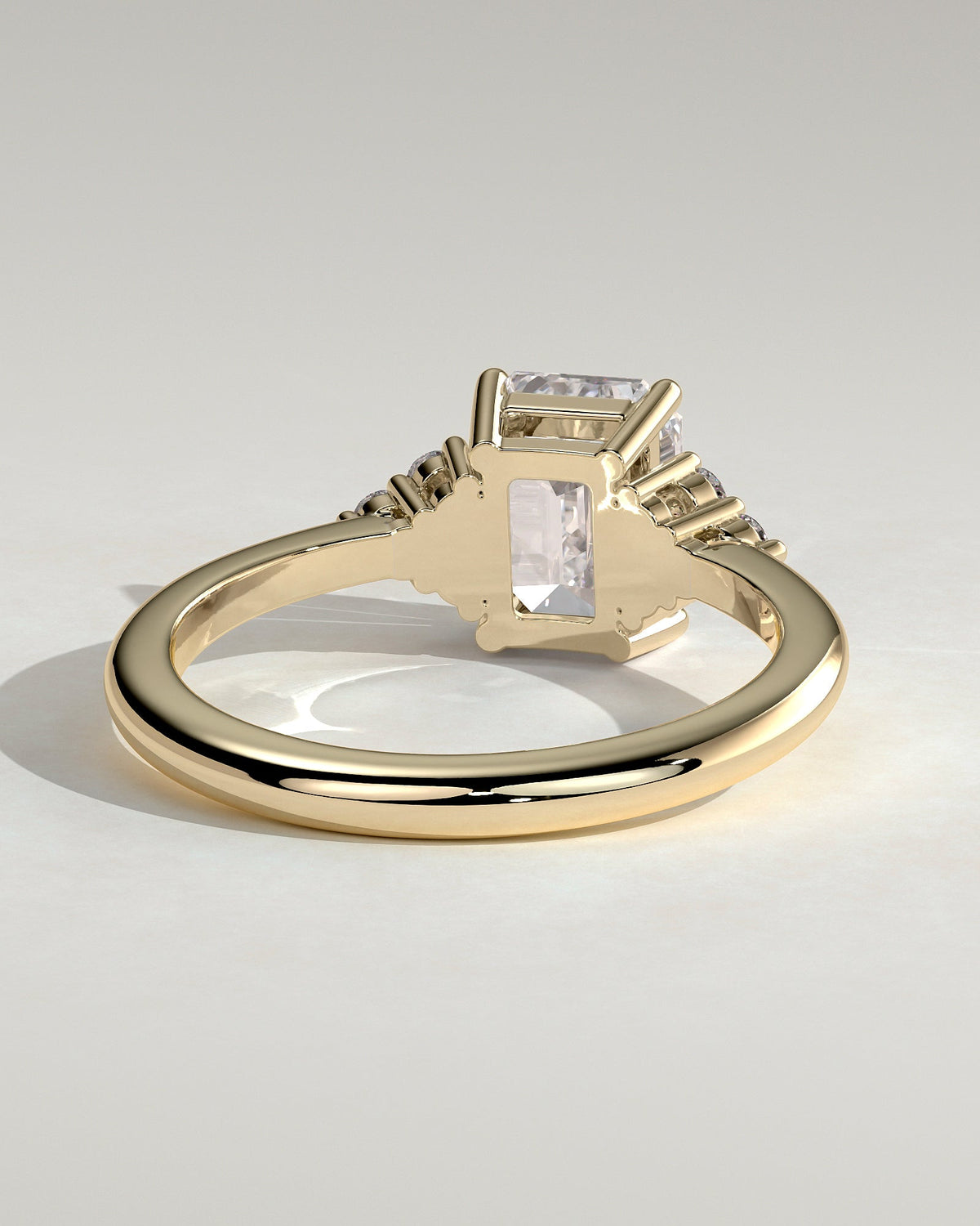 Emerald Cluster Lab Grown Diamond Engagement Ring