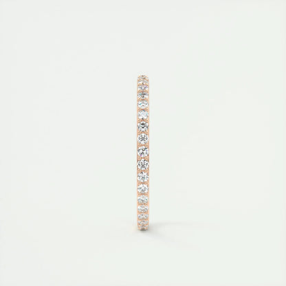 0.37 CT Round Full Eternity CVD EF/VVS Diamond Wedding Band 14