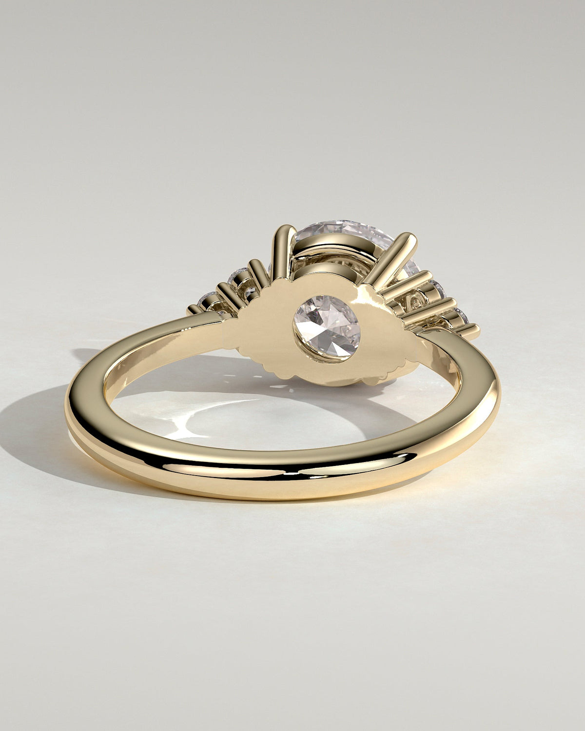 Round Cluster Lab Grown Diamond Engagement Ring