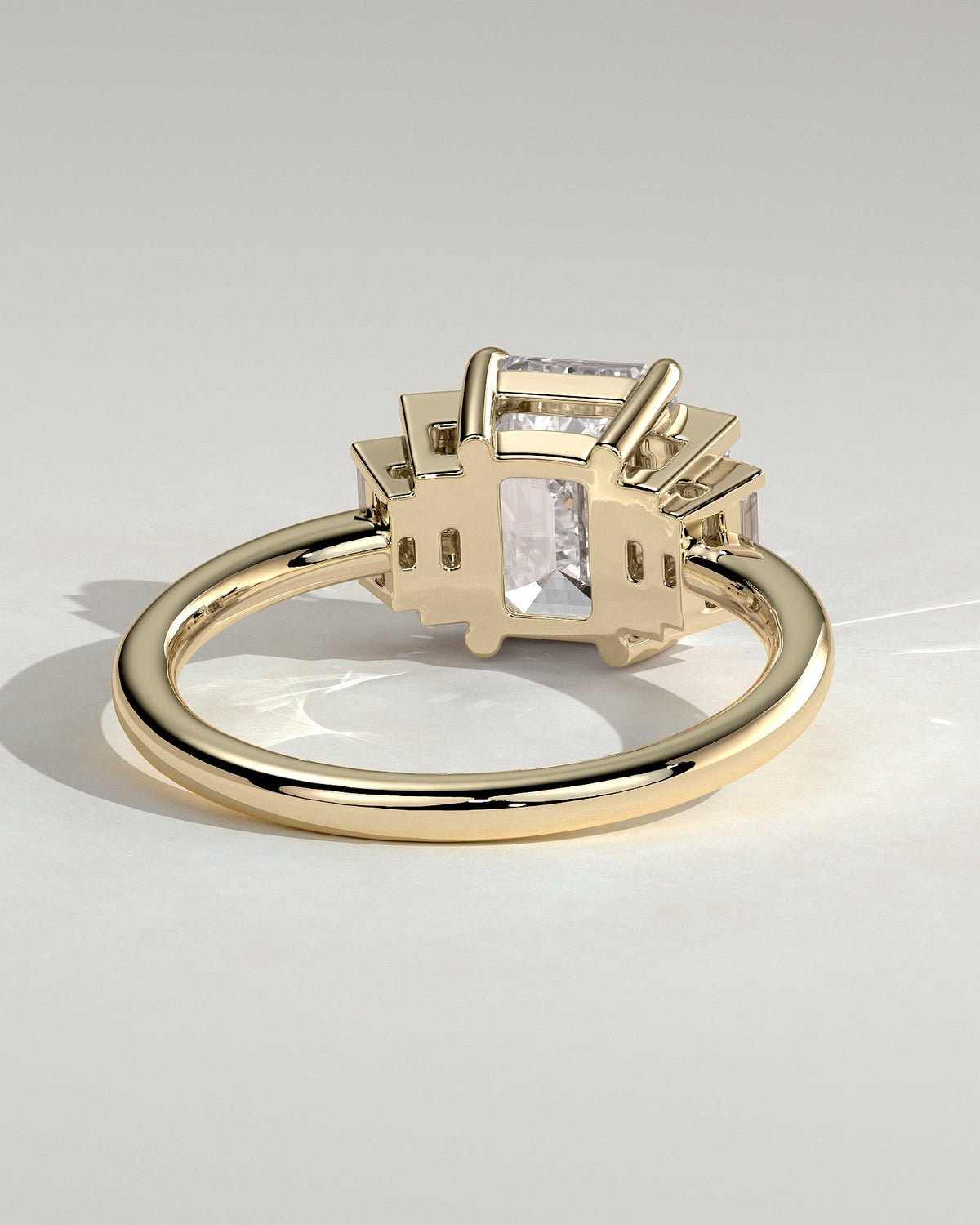 Emerald Cluster Lab Grown Diamond Engagement Ring