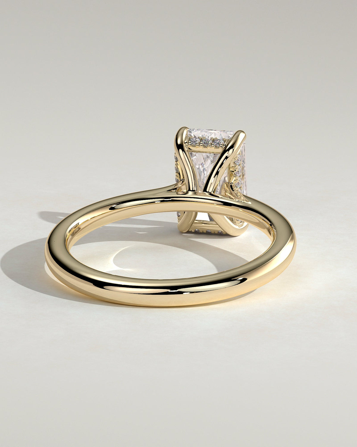 Radiant Hidden Halo Lab Grown Diamond Engagement Ring