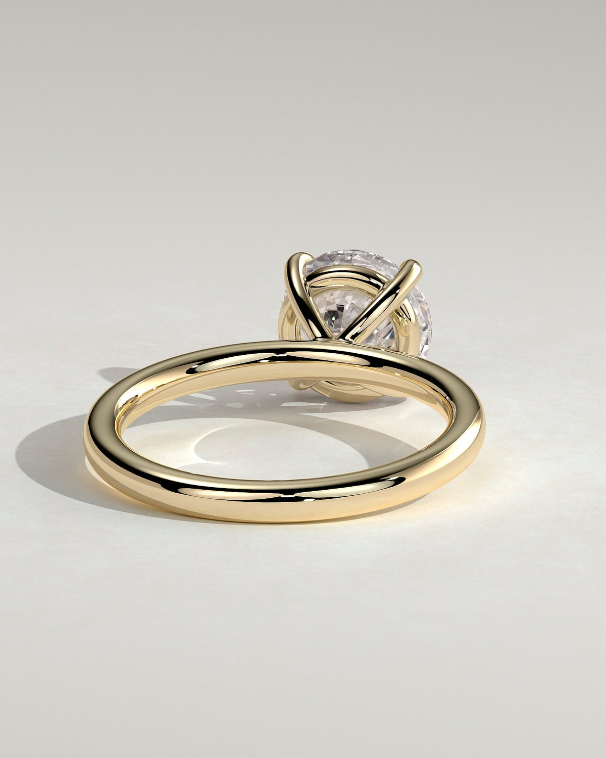 Round Dainty Pave Lab Grown Diamond Engagement Ring