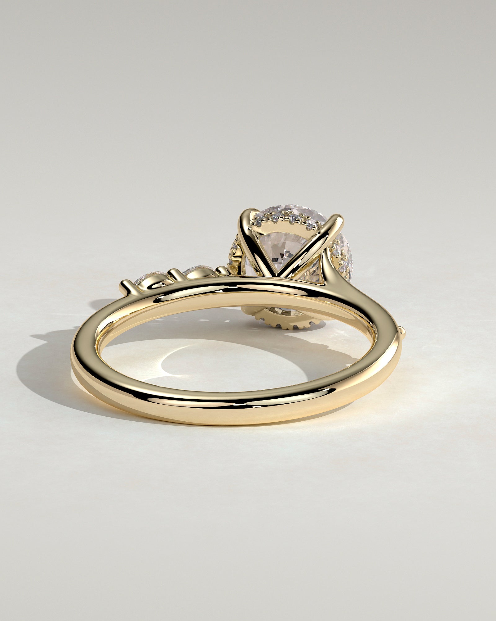 Round Pave & Hidden Halo Lab Grown Diamond Engagement Ring