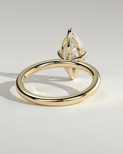 Marquise Solitaire Lab Grown Diamond Engagement Ring