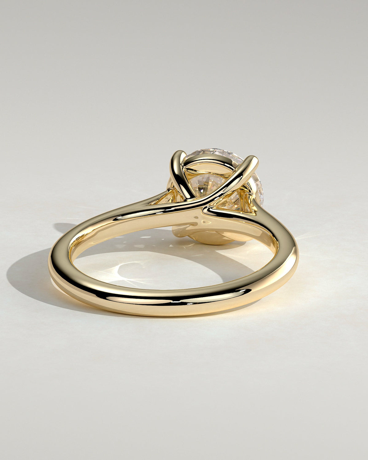 Round Solitaire Lab Grown Diamond Engagement Ring