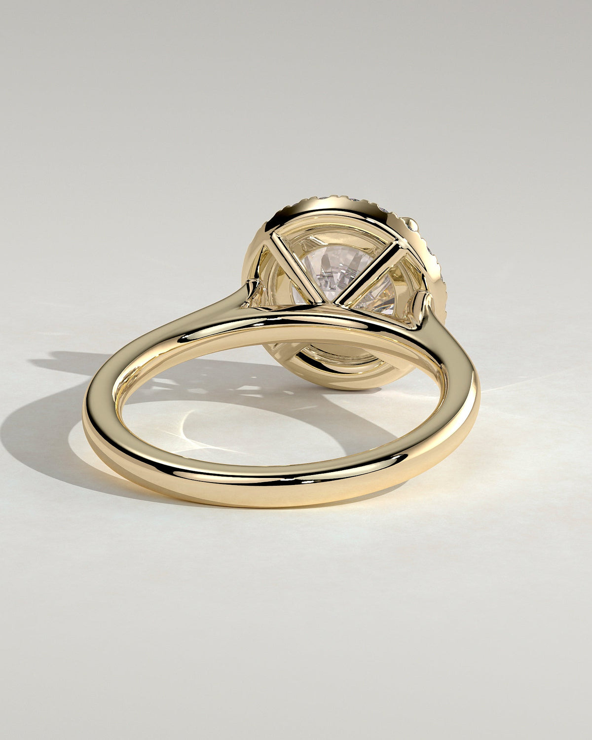 Round Halo Lab Grown Diamond Engagement Ring
