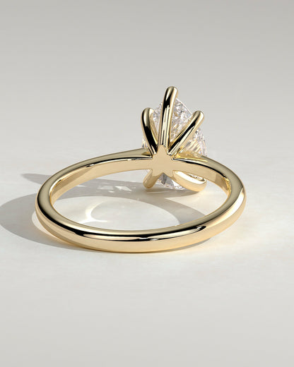 Pear Solitaire Lab Grown Diamond Engagement Ring