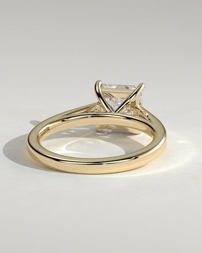 Princess Solitaire & Cathedral Lab Grown Diamond Engagement Ring