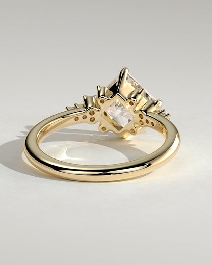 Princess Cluster Lab Grown Diamond Engagement Ring