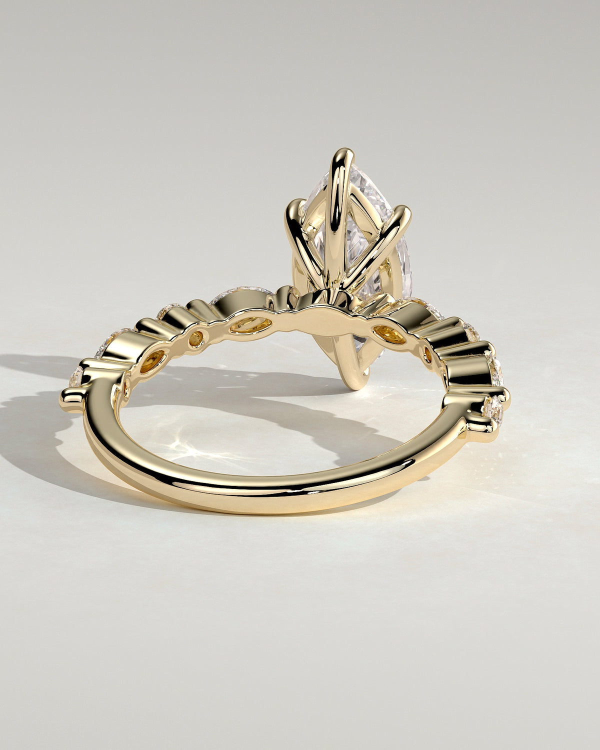Marquise Alternating Pave Lab Grown Diamond Engagement Ring