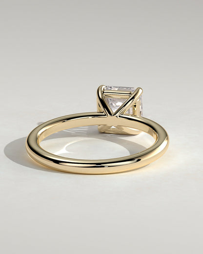 Asscher Solitaire Lab Grown Diamond Engagement Ring