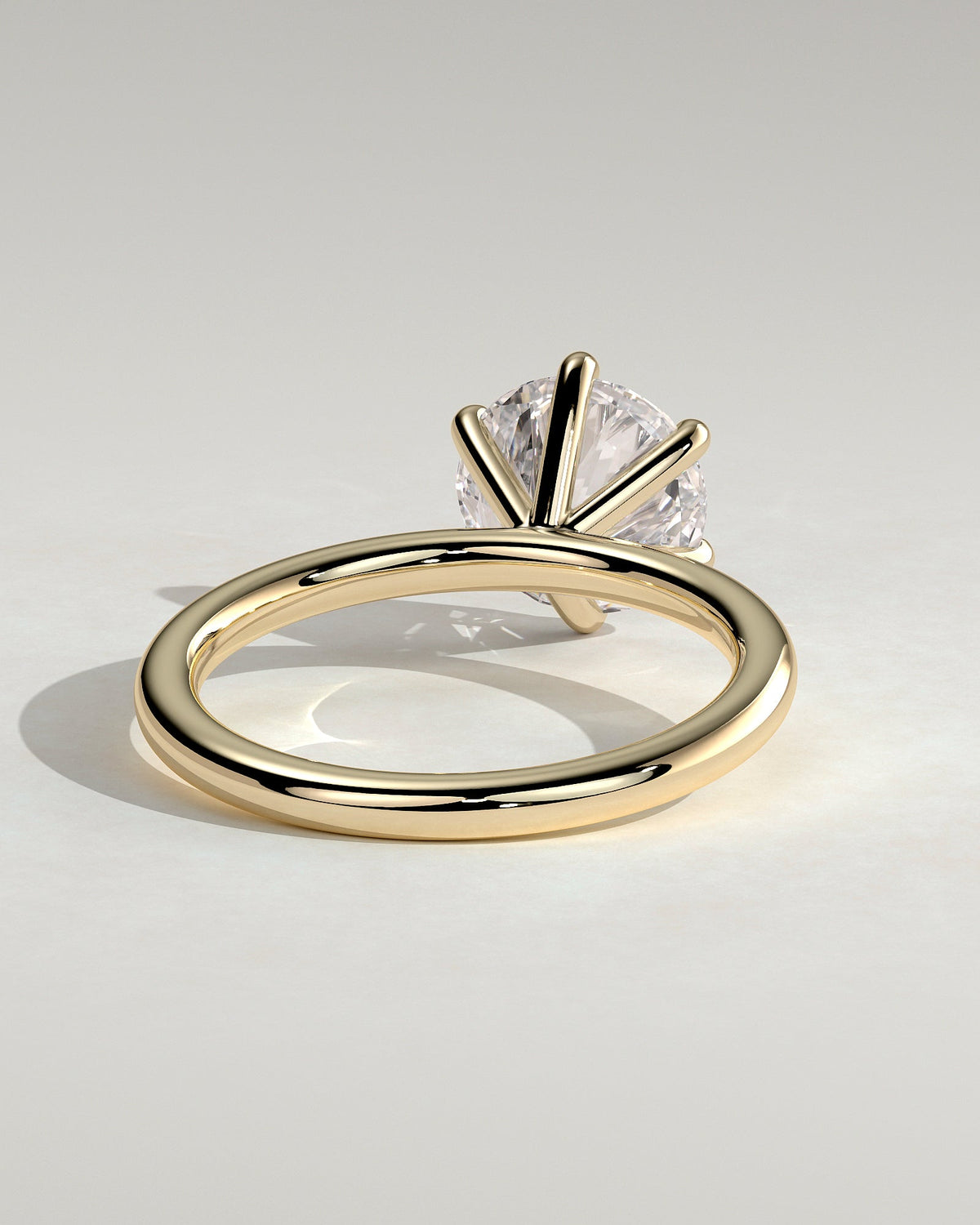 Round Claw Prong Solitaire Lab Grown Diamond Engagement Ring