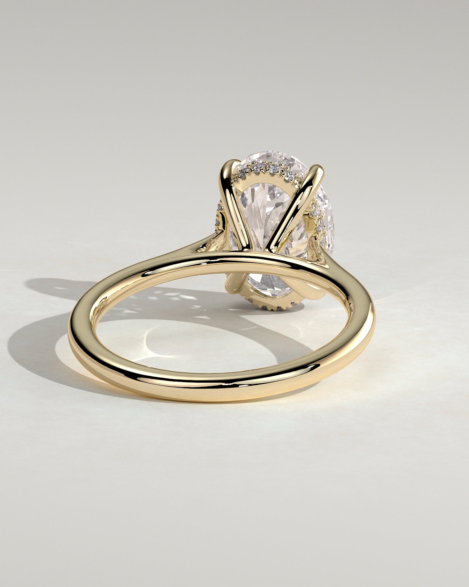 Oval Hidden Halo Lab Grown Diamond Engagement Ring