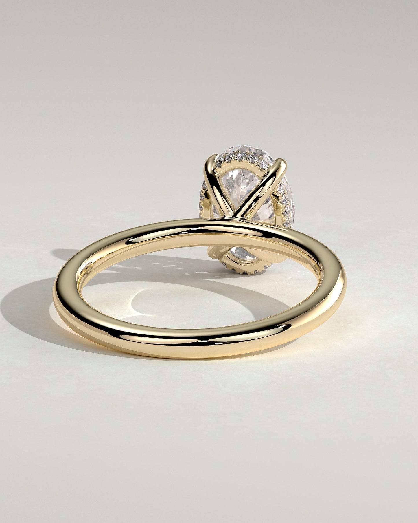 Oval Hidden Halo Lab Grown Diamond Engagement Ring