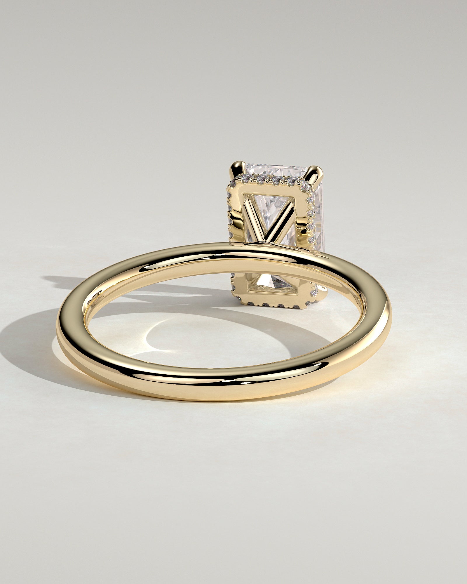 Radiant Hidden Halo Lab Grown Diamond Engagement Ring