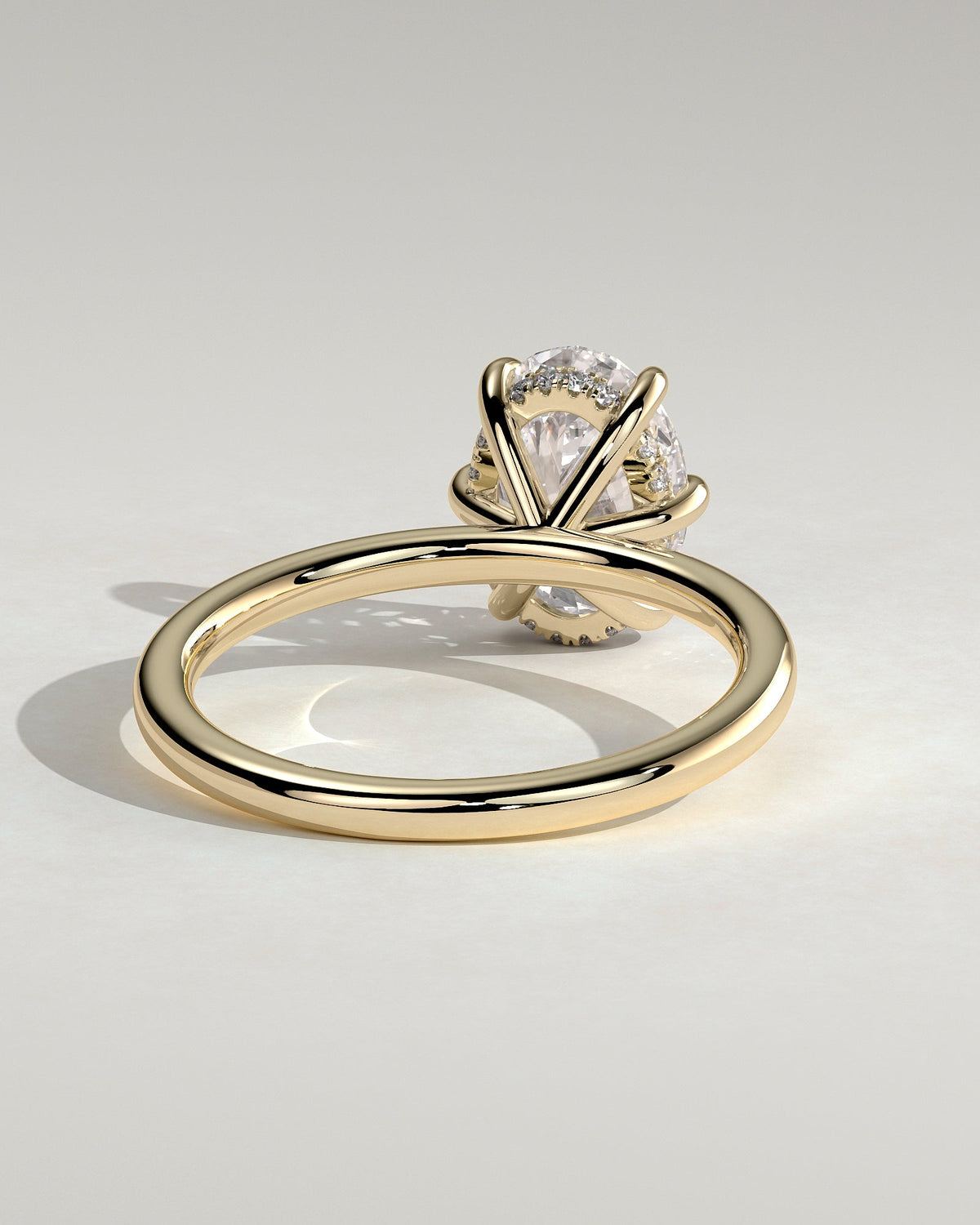 Oval Hidden Halo Lab Grown Diamond Engagement Ring