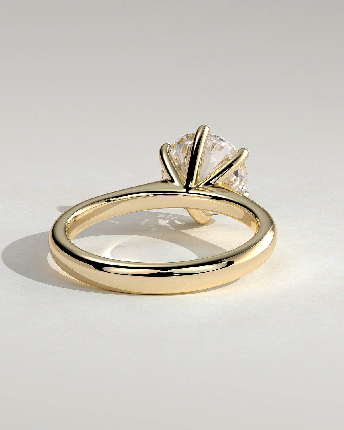 Round Solitaire Lab Grown Diamond Engagement Ring
