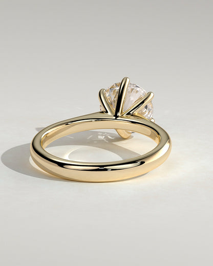 Round Solitaire Lab Grown Diamond Engagement Ring
