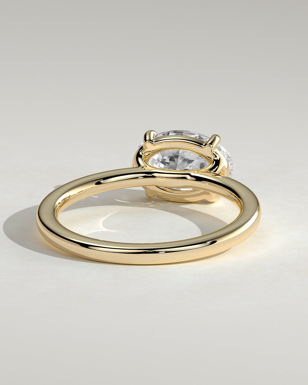 Oval East West Solitaire Lab Grown Diamond Engagement Ring