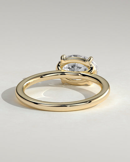 Oval East West Solitaire Lab Grown Diamond Engagement Ring