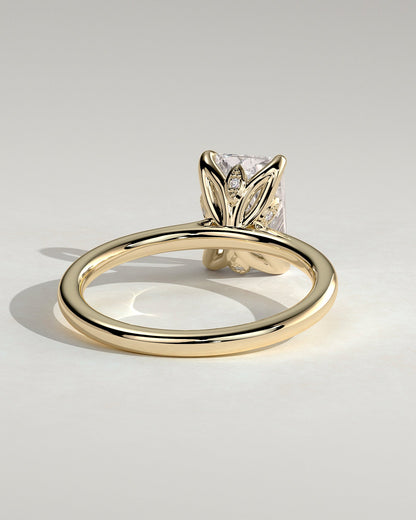 Radiant Solitaire With Tulip Prongs Lab Grown Diamond Engagement Ring