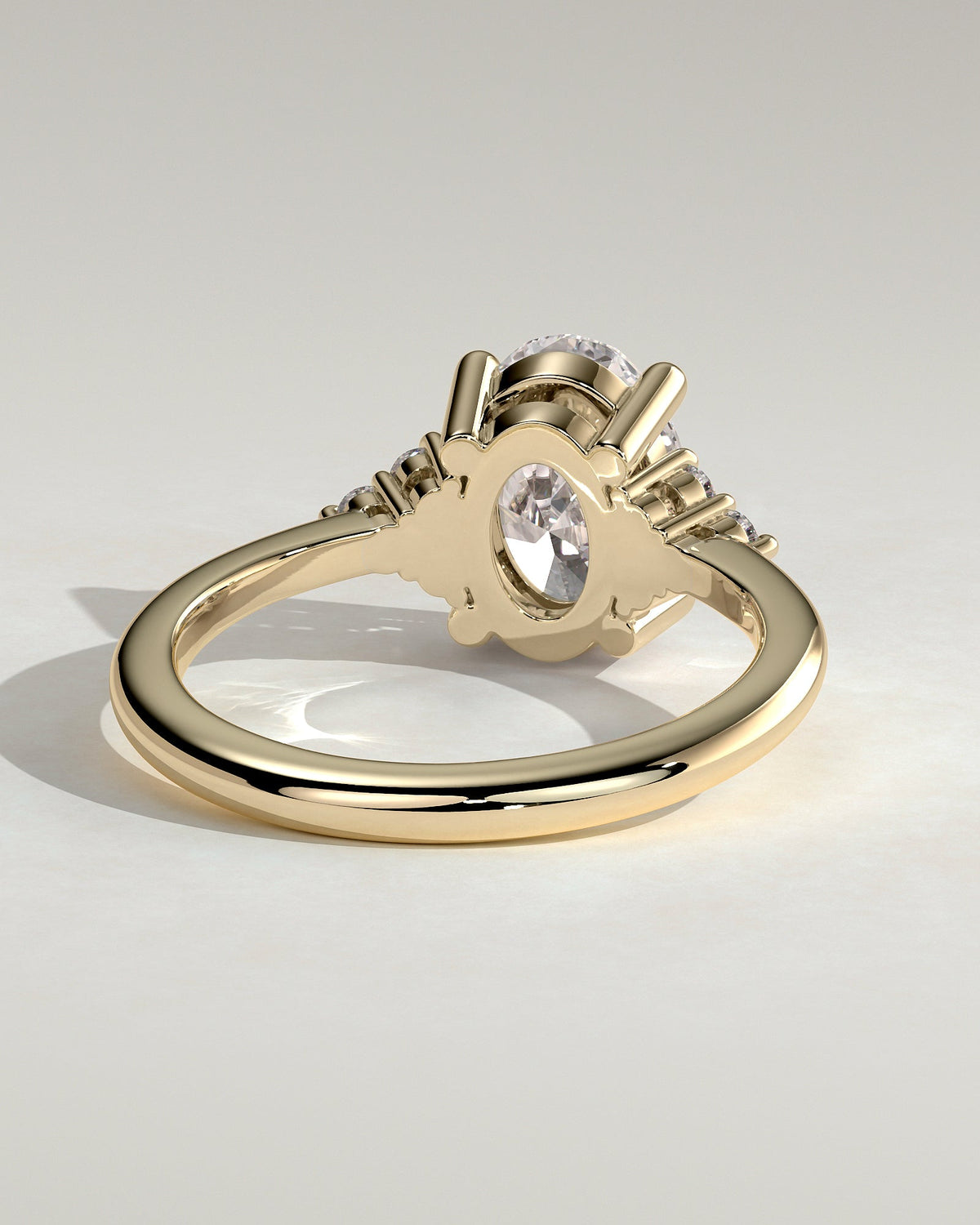 Oval Cluster Lab Grown Diamond Engagement Ring