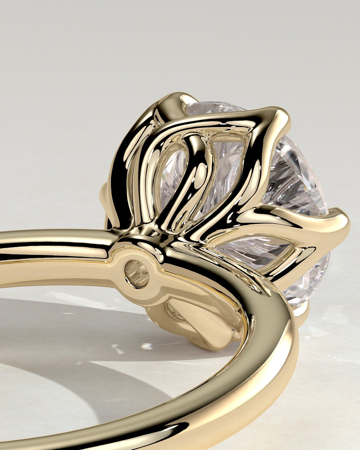 Round Solitaire Lab Grown Diamond Engagement Ring