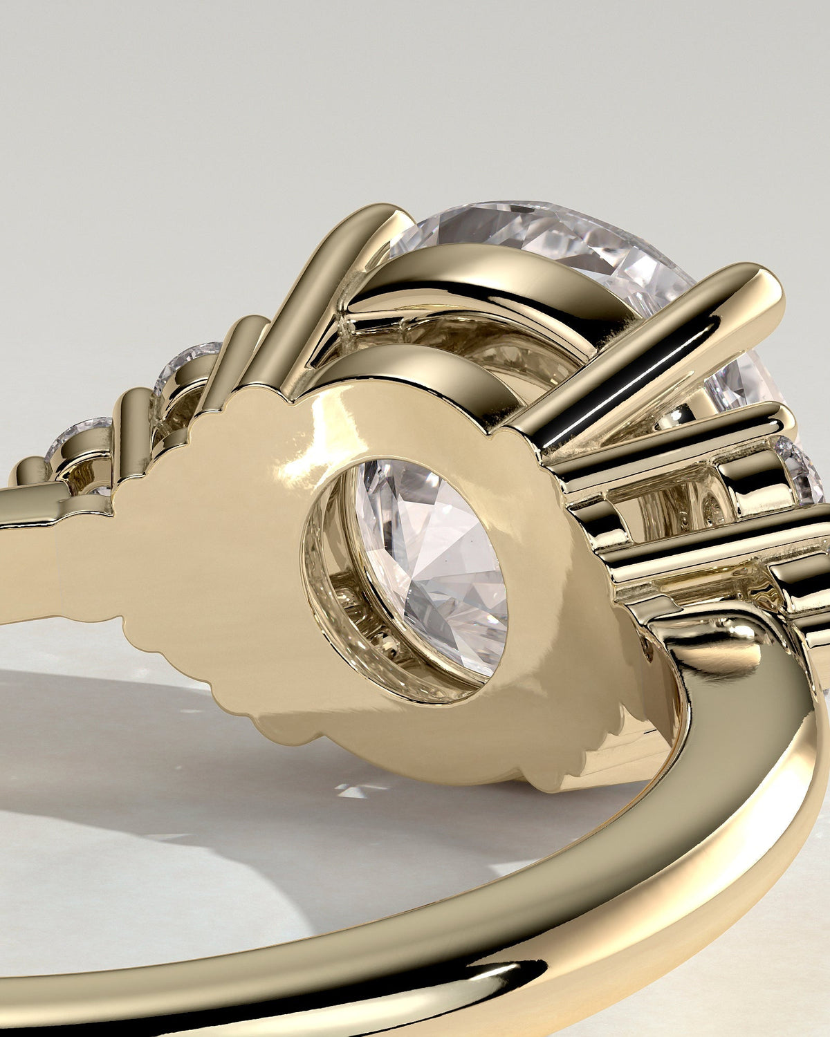 Round Cluster Lab Grown Diamond Engagement Ring