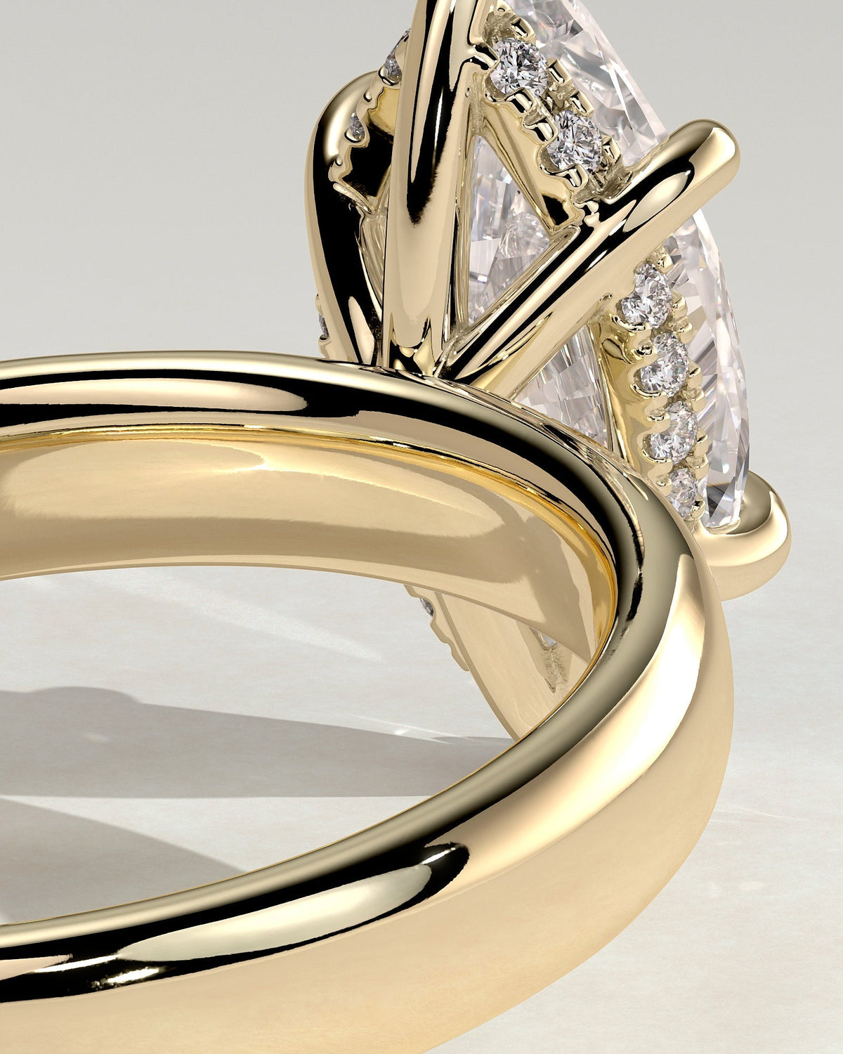 Marquise Bold Hidden Halo Lab Grown Diamond Engagement Ring