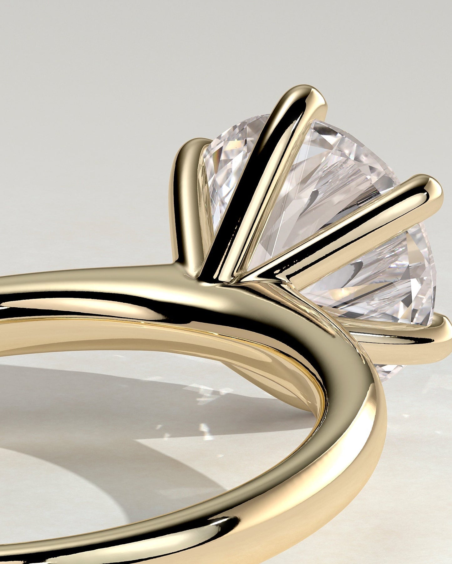 Round Solitaire Lab Grown Diamond Engagement Ring