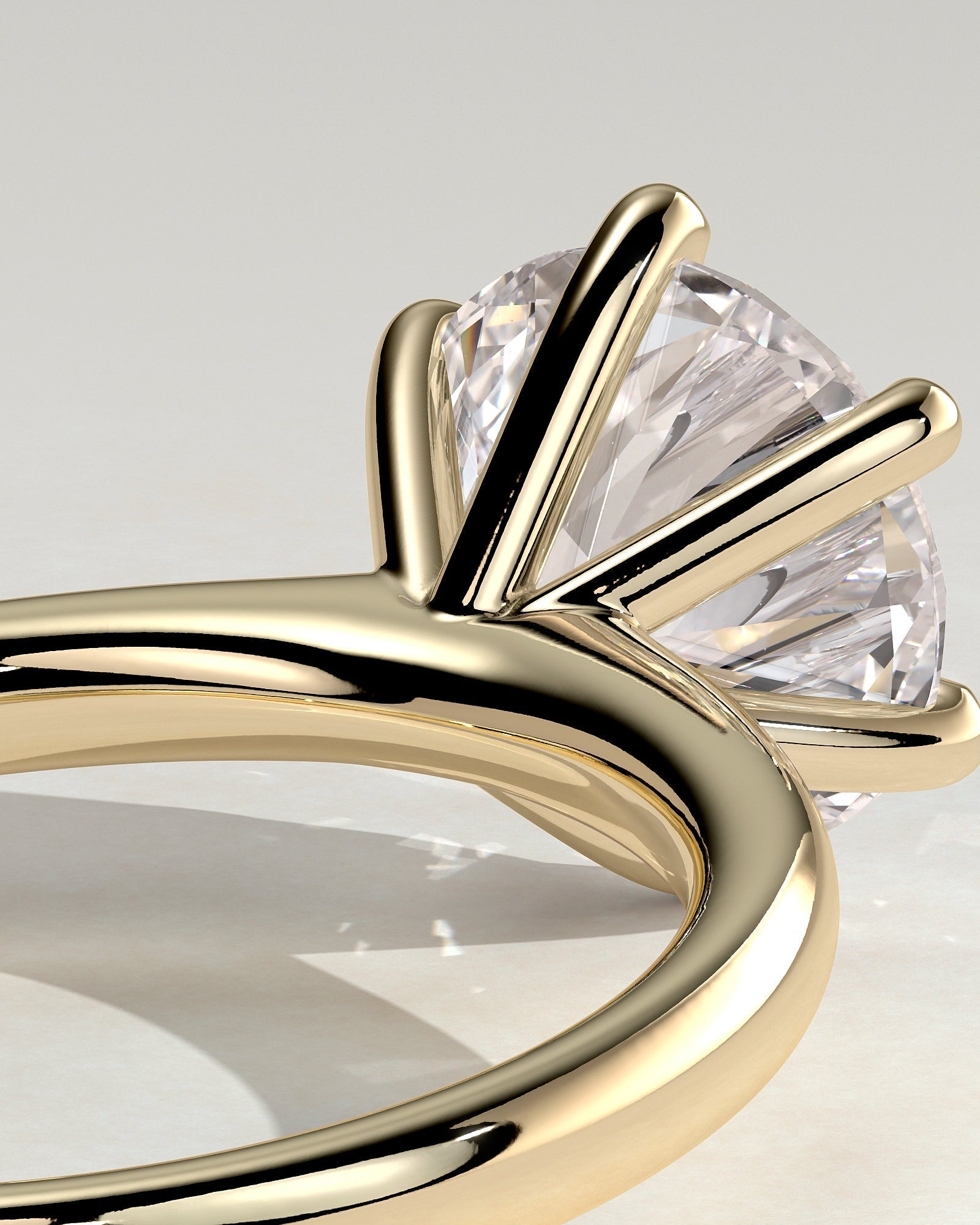 Round Solitaire Lab Grown Diamond Engagement Ring