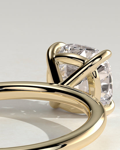 Cushion Solitaire Lab Grown Diamond Engagement Ring