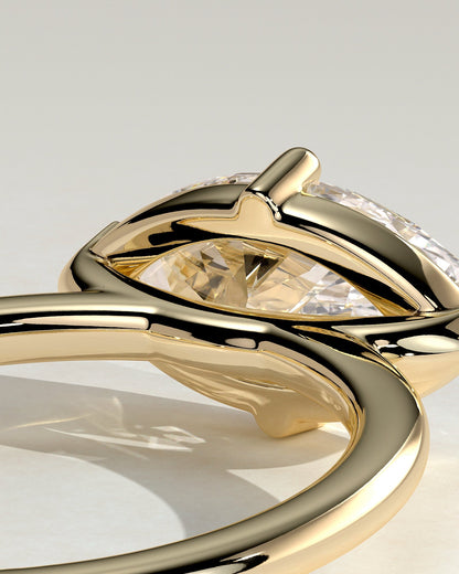 Marquise East West Solitaire Lab Grown Diamond Engagement Ring