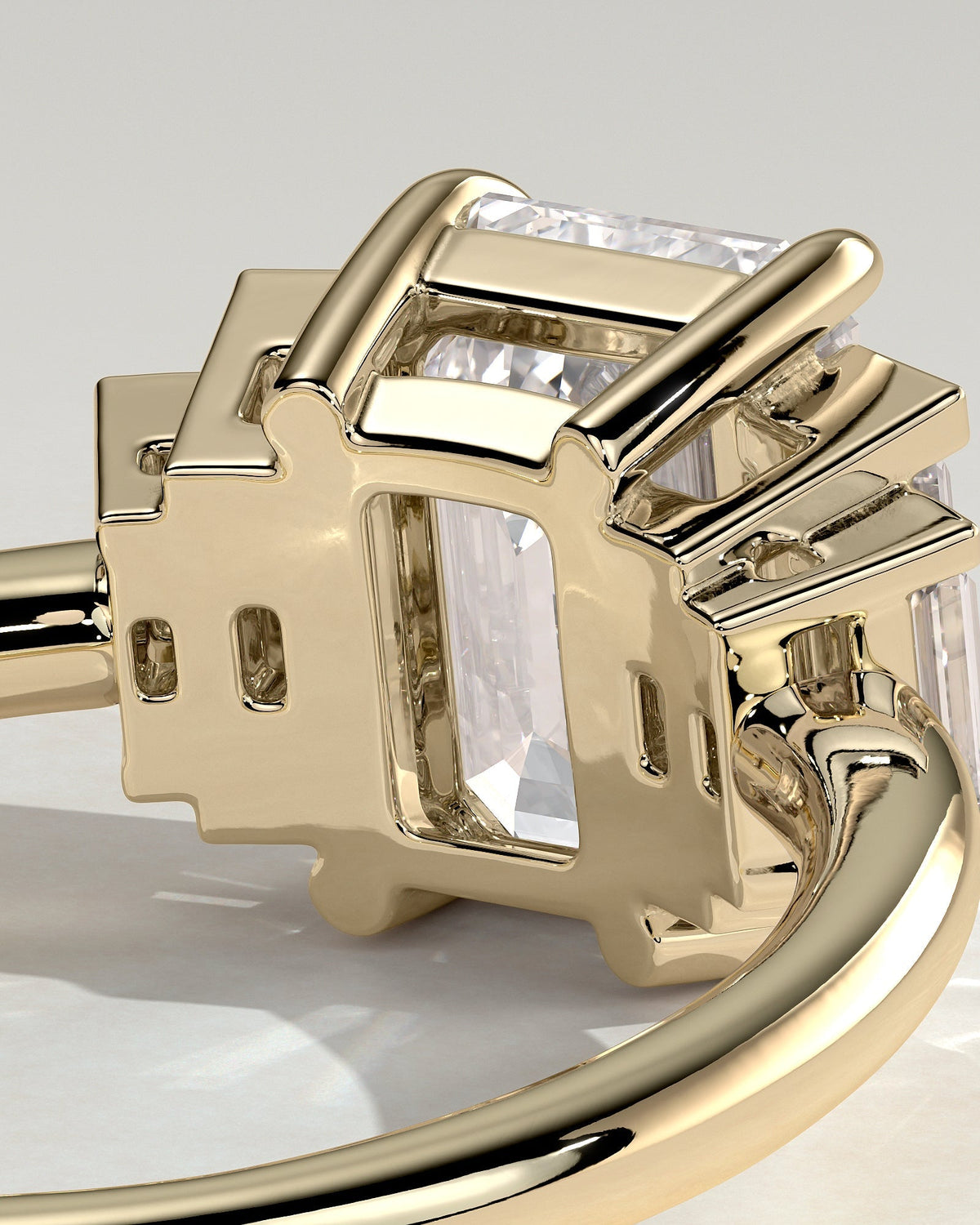 Emerald Cluster Lab Grown Diamond Engagement Ring
