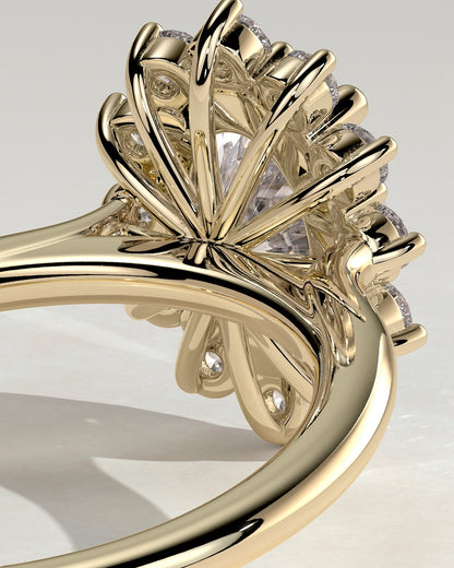 Oval Halo Lab Grown Diamond Engagement Ring