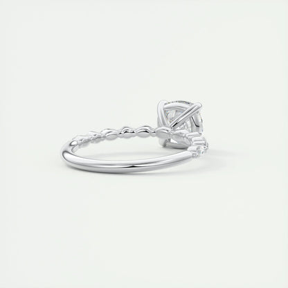 2 CT Cushion Solitaire CVD F/VS1 Diamond Engagement Ring 3