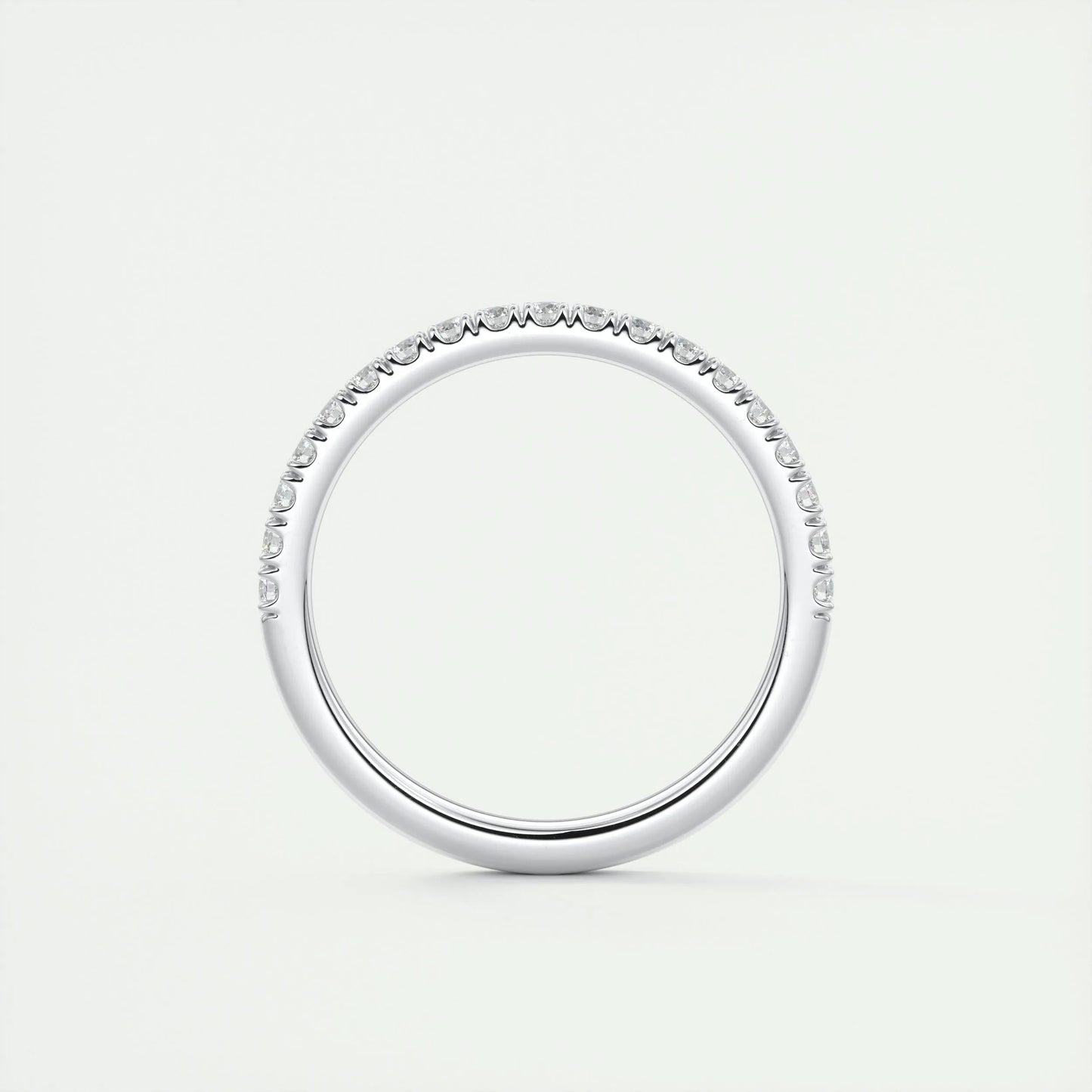0.38 CT Round Half Eternity CVD EF/VVS Diamond Wedding Band 7