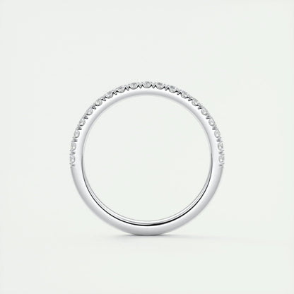 0.38 CT Round Half Eternity CVD EF/VVS Diamond Wedding Band 7