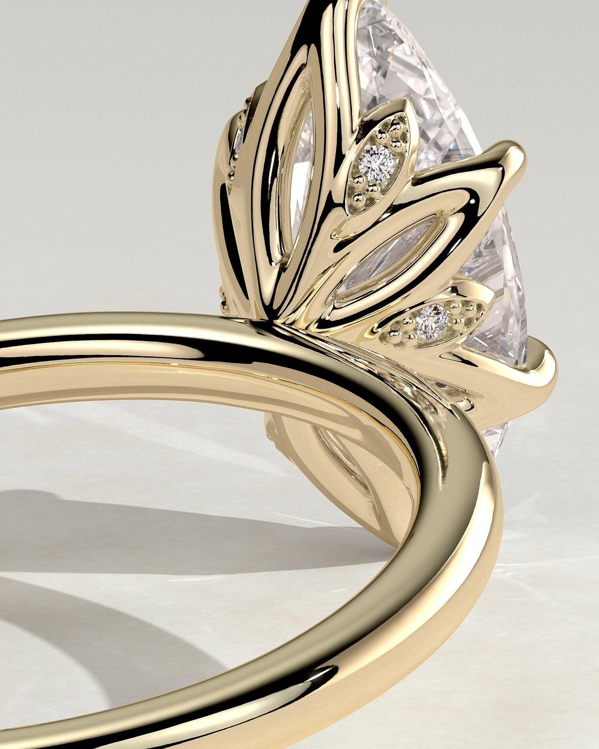 Marquise Solitaire With Tulip Prongs Lab Grown Diamond Engagement Ring