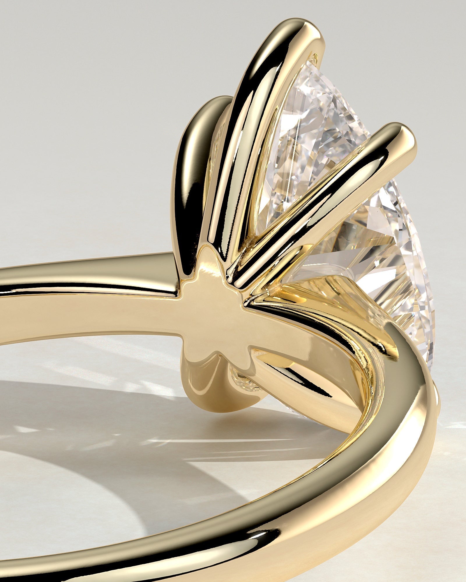 Pear Solitaire Lab Grown Diamond Engagement Ring