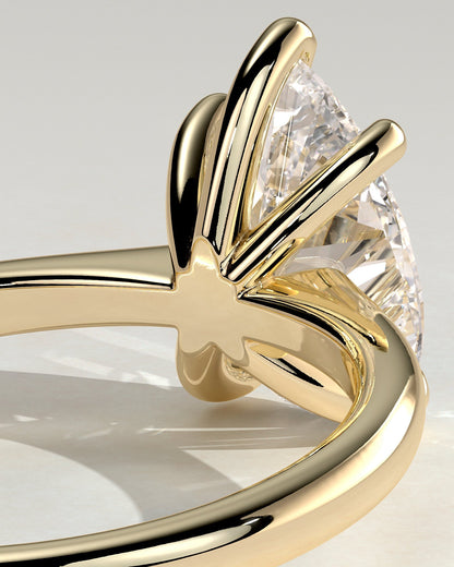 Pear Solitaire Lab Grown Diamond Engagement Ring