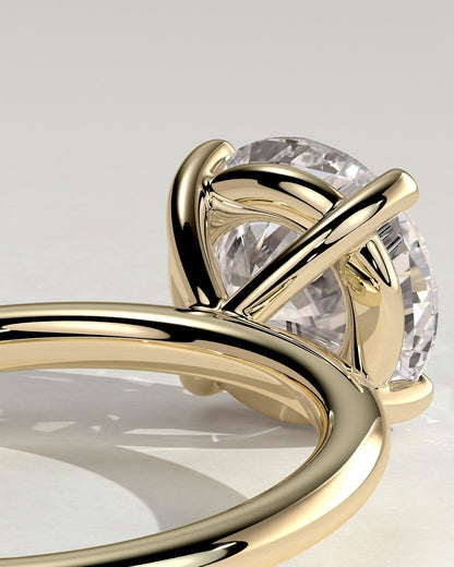 Round Solitaire Lab Grown Diamond Engagement Ring