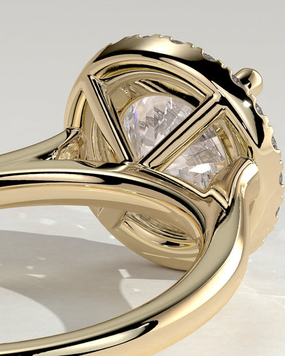 Round Halo Lab Grown Diamond Engagement Ring