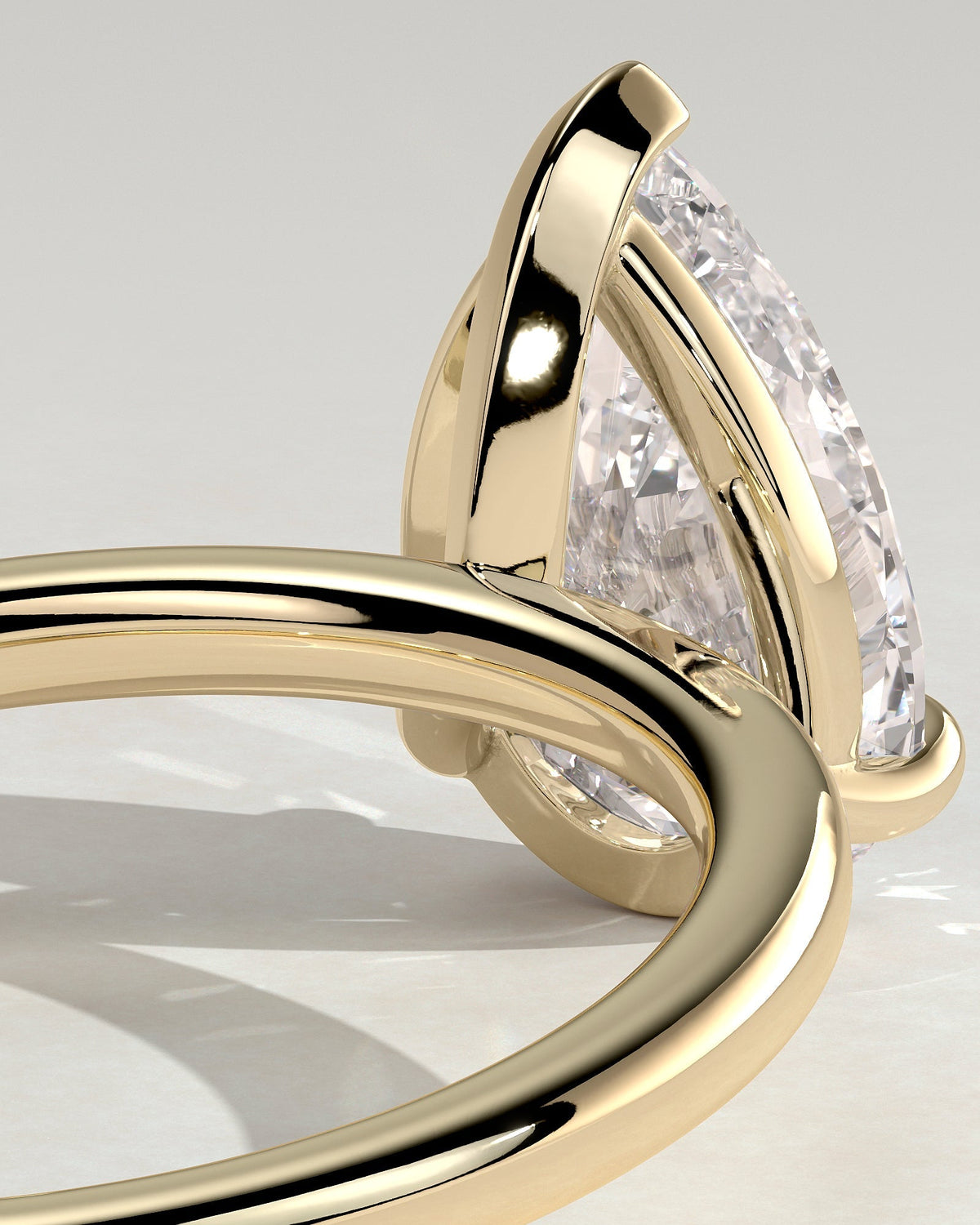 Pear Solitaire Lab Grown Diamond Engagement Ring